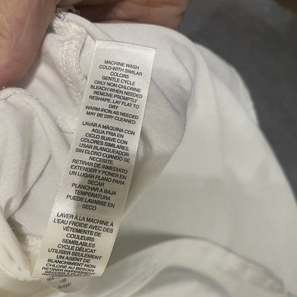 Chicos Zenergy Tunic Top Womens Sz 2 US‎ L Cream White Mesh Insert Cowl Neck - Picture 5 of 9